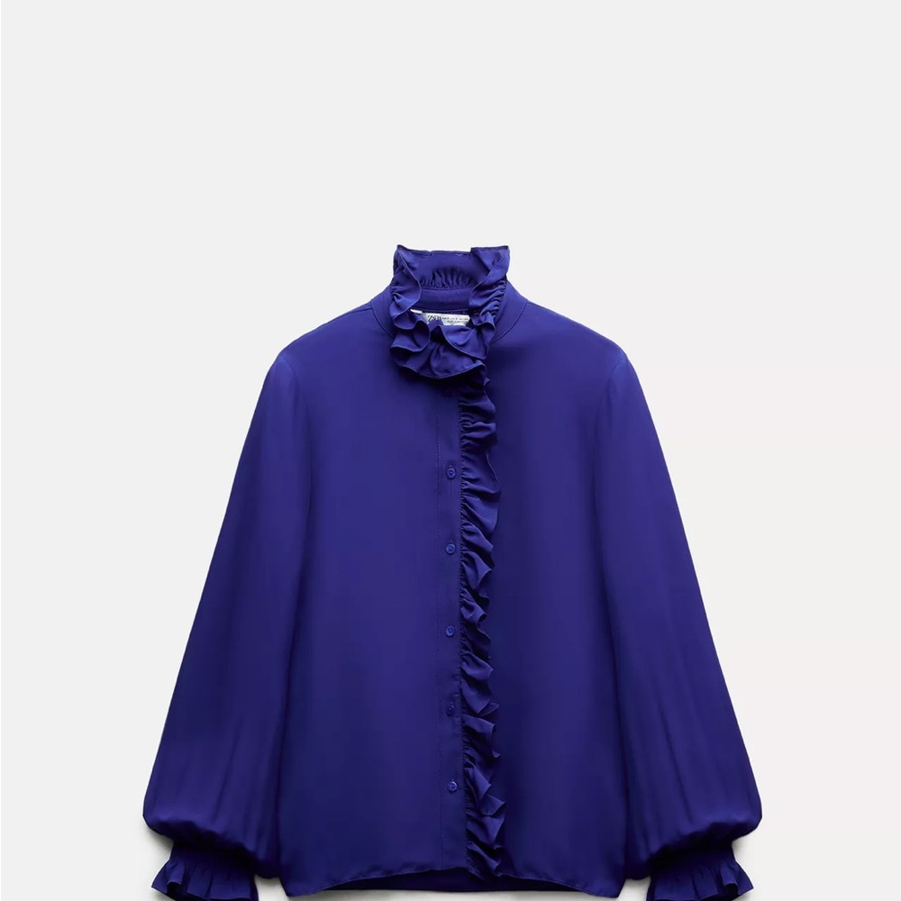 ZARA - Fluid Ruffle Blouse